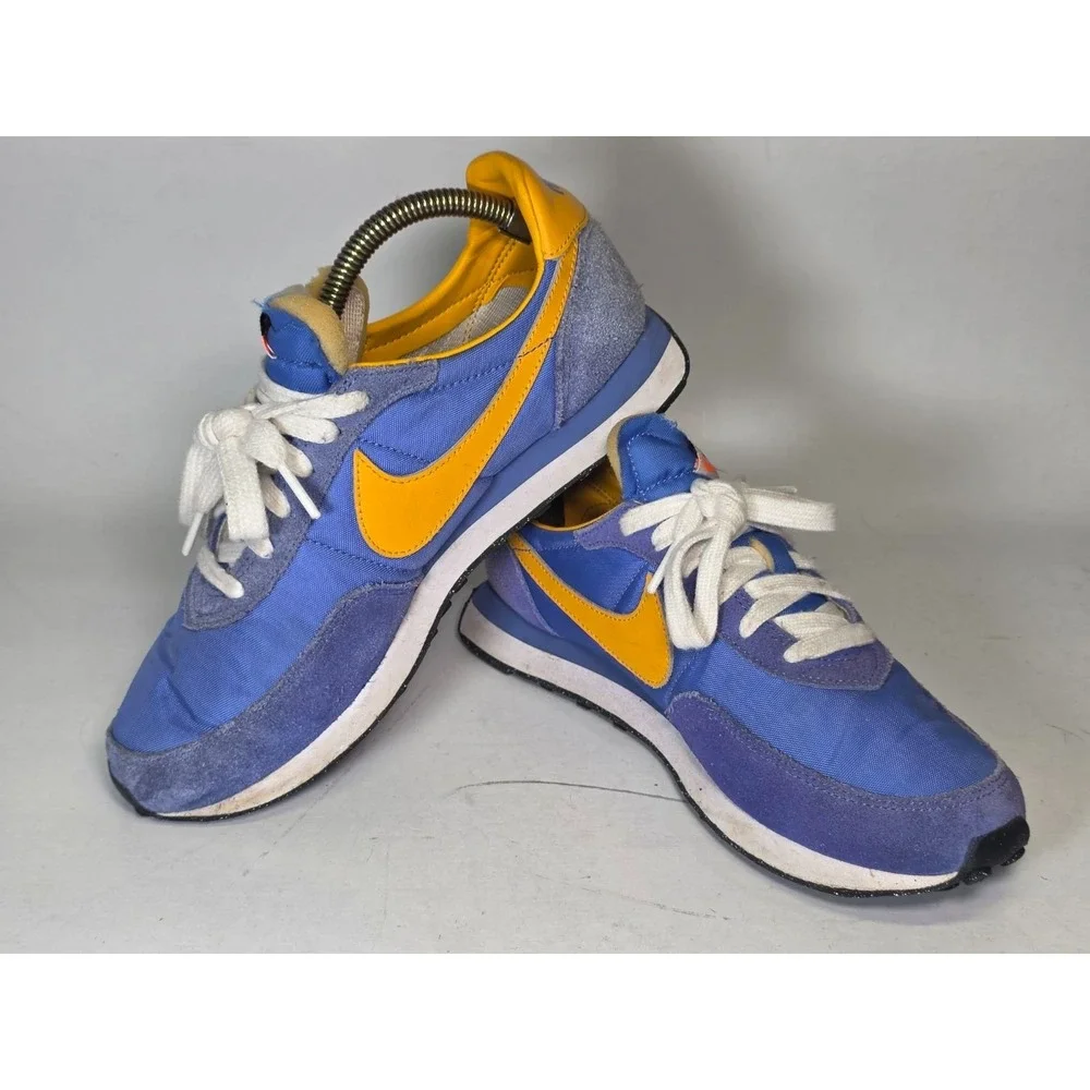 Nike Waffle Trainer 2 Youth Sneakers Size 6 Y EU 38.5 UK 5.5 Blue Yellow Shoes